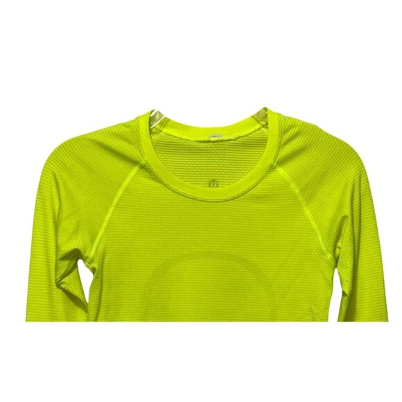 Lululemon Swiftly Tech Long Sleeve Shirt Race 2.0 Highlight Yellow Run Top Sz 2 - Picture 3 of 8
